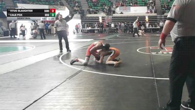 7A 106 lbs Semifinal - Titus Slaughter, Oak Mountain vs Cale Fox, Grissom Hs