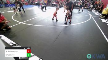 43 lbs Round Of 16 - Wyatt Johnson, Skiatook Youth Wrestling vs Charley Ray Wells, Claremore Wrestling Club