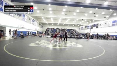 131 lbs Champ. Round 2 - Taeghan Golembiesky, Victor Valley College vs Kayla Pablo, Hope University