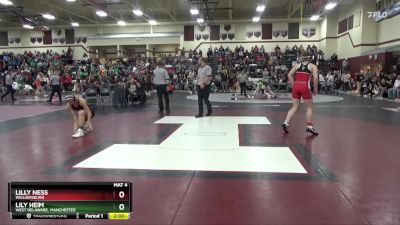155 lbs Cons. Round 2 - Lilly Ness, Williamsburg vs Lily Heim, West Delaware, Manchester