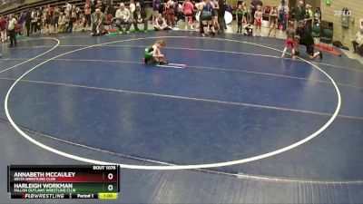 45 lbs Quarterfinal - AnnaBeth McCauley, Delta Wrestling Club vs Harleigh Workman, Fallon Outlaws Wrestling Club