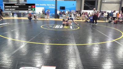 130 lbs 3rd Place - Joshua Dobson, Anita vs Lane Richey, White