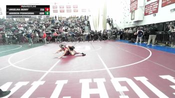 120 lbs Quarterfinal - Angelina Berry, Stoughton vs Addison Podworski, Agawam