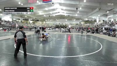 150 lbs Semis & 1st Wb (8 Team) - Asher Sawyer, Clarksville High School vs Cruz Pryor, Nolensville High School