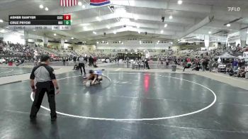 150 lbs Semis & 1st Wb (8 Team) - Asher Sawyer, Clarksville High School vs Cruz Pryor, Nolensville High School