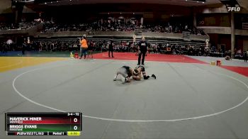 72 lbs Quarterfinal - Maverick Miner, Westfield vs Briggs Evans, Pipestone