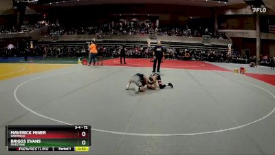 72 lbs Quarterfinal - Maverick Miner, Westfield vs Briggs Evans, Pipestone