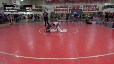 55 lbs Cons. Semi - Garrett Johnson, Dakota Boyz Wrestling Club vs Archer Dunn, Lakeville Youth Wrestling Asso