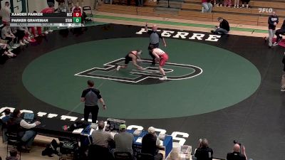 132 lbs Quarterfinals (8 Team) - Parker Graveman, Sturgis Brown vs Xander Parker, Rapid City Central