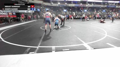 133 lbs 3rd Place - Wesley Kannaday, East Kansas Eagles vs Joseph Garner, Rough Riders Wrestling