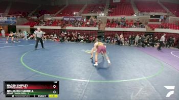 132 lbs Round 1 (16 Team) - Hagen Shipley, Dripping Springs vs Benjamin Harrell, Keller Timber Creek