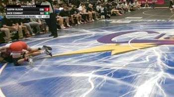 114 lbs Quarterfinals (8 Team) - Justin Olson, Staples-Motley vs Jace Conway, Caledonia, MN
