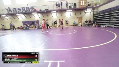 138 lbs Cons. Round 2 - Coehn Weber, Tiger Wrestling Club vs Aidan Moody, MO West Championship Wrestling