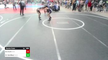 102 lbs Quarterfinal - Braydden Crum, Duran Elite vs Drake VomBaur, Bear Cave WC