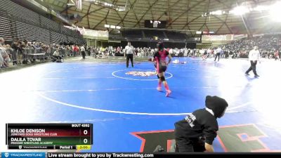 93 lbs Quarterfinal - Dalila Tovar, Prosser Wrestling Academy vs Khloe Denison, Junkyard Dogs Wrestling Club