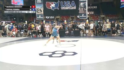 130 lbs Champ. Rd Of 32 - Mariaha Benedict, Iowa vs Sophia Fodera, California