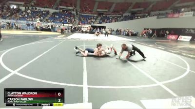 5A-132 lbs Cons. Round 2 - Clayton Waldron, Mountain View vs Carson Farlow, Hood River Valley