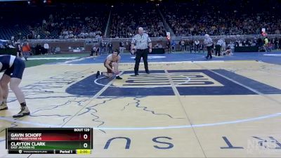 D4-157 lbs Quarterfinal - Gavin Schoff, Niles Brandywine HS vs Clayton Clark, East Jackson HS