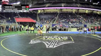 Girls-125 lbs Cons. Round 1 - Margaret Young, Grand Haven Hs Girls vs Emme Delisle, Brighton Hs Girls