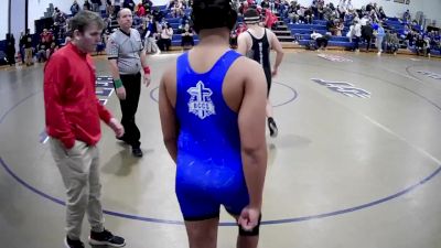 215 lbs Semifinal - Rocko Buffone, West Shamokin vs Xavier Carter, Beaver County Christian School