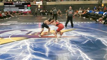 121 lbs Round 1 (4 Team) - Caden Kramer, Staples-Motley, MN vs Cruzer Dominguez, Creighton Prep, NE