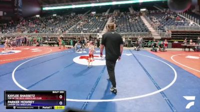 62-68 lbs Cons. Round 3 - Kaylee Shassetz, Top Of The Rock Wrestling Club vs Parker Mowrey, Lander USA Wrestling