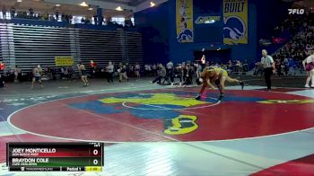 157 lbs Champ. Round 1 - Braydon Cole, Cape Henlopen vs Joey Monticello, Don Bosco Prep