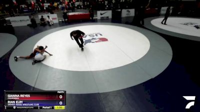 94 lbs Semifinal - Gianna Reyes, California vs Rian Eum, Savage House Wrestling Club