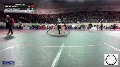 161 lbs Round Of 64 - Hayden Justice, Tahlequah Wrestling Club vs Makylan Stanley, Watonga