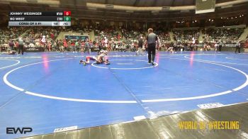 52 lbs Consi Of 8 #1 - Johnny Weisinger, Wyandotte Youth Wrestling vs Bo West, Stronghold Wrestling Club