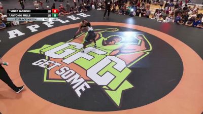 132 lbs 1st Place Match - Antonio Mills, Unattached vs Vince Jasinski, Unattached