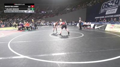 2A/1A Boys 190 Champ. Round 1 - Leland Minson, Culver Boys vs Bryce Williardt, North Lake Boys