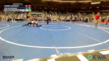 100 lbs Consi Of 8 #2 - Gabriel Shuemake, Viking Wrestling Club vs Sam Satterfield, Tulsa Blue T Panthers