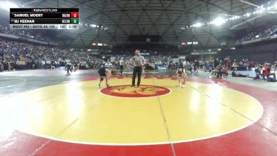 Boys 3A 126 lbs Champ. Round 3 - Samuel Moery, Ingraham vs MJ Keenan, Bellevue