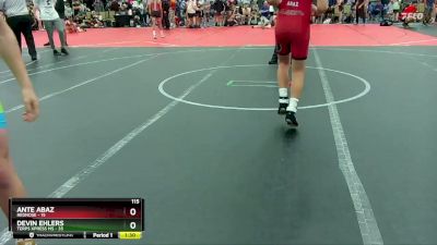 115 lbs Round 3 (10 Team) - Devin Ehlers, Terps Xpress MS vs ANTE ABAZ, RedNose