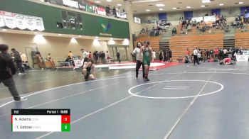 152 lbs Semifinal - Thomas Deboer, Poway vs Nathan Adams, Oceanside