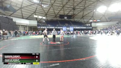 132 lbs Cons. Round 1 - Karson Cheney, Twin City Wrestling Club vs Marcus Kogut, Power House Wrestling