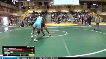 164-180 lbs Quarterfinal - Kiley McClain, Rancho Buena Vista High School Wrestling vs Abena Adu, California