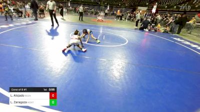 60 lbs Consi Of 8 #1 - Louis Alojado, RedNose Wrestling School vs Luca Zaragoza, Montville