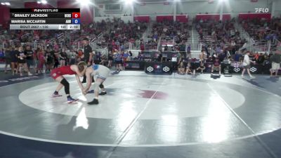 130 lbs Champ. Round 2 - Brailey Jackson, Union County High School Wrestling vs Marisa McCartin, APEX Girls Wrestling