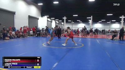 106 lbs 2nd Wrestleback (8 Team) - Mason Milsaps, Texas vs Logan Price, Florida