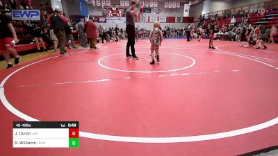 46-49 lbs Rr Rnd 1 - Jantzen Duran, Jay Wrestling Club vs Bryer Williams, Locust Grove Youth Wrestling