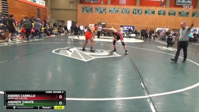 184 lbs Cons. Round 3 - Andrew Zarate, Lassen College vs Andres Carrillo, Santa Ana College