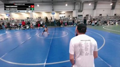 60 lbs Round 2 - Zoe Cordova, El Paso Wildcats Wrestling Club vs Ivan Narvaez, Dumas Wrestling
