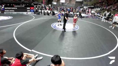 110 lbs Nathan Garcia, CVWA - Central Valley Wrestling Association vs Roee Avital, SCVWA - Santa Clara Valley Wrestling Association