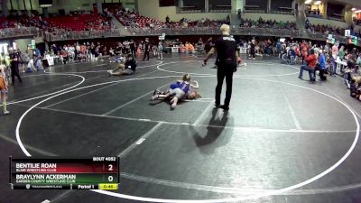 63-67 lbs Quarterfinal - Braylynn Ackerman, Garden County Wrestling Club vs Bentilie Roan, Blair Wrestling Club