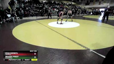 144 lbs Semifinal - Ryan Espiritu, Vacaville vs Braden Priest, Bakersfield