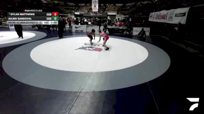 Quarters - Dylan Matthews, Shasta High School Wrestling vs Julien Sandoval, Servite High School Wrestling