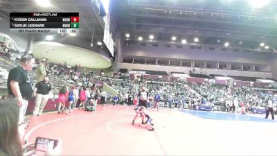 43 lbs 1st Place Match - Kyson Callahan, Mountain View Stingers Wrestling vs Gatlin Leonard, Mountain View Stingers Wrestling