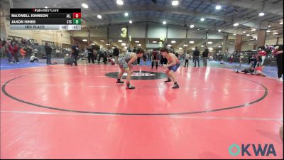 90 lbs 3rd Place - Maxwell Johnson, All American Wrestling vs Jaxon Hines, Comanche Takedown Club
